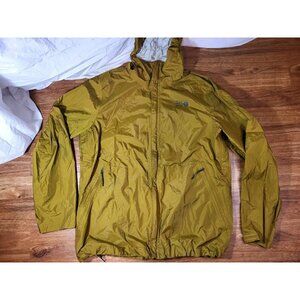 Mountain Hardwear Jacket Mens XL Olive Green Full Zip Dry Q Evap Rain Waterproof